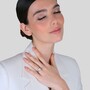 Casa Padrino Ring Solit�r Rechteckig Bergkristall aus Silber und Gold