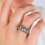 Casa Padrino Ring Trio Bergkristall aus Silber und Gold