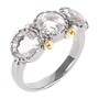 Casa Padrino Ring Trio Bergkristall aus Silber und Gold