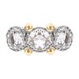 Casa Padrino Ring Trio Bergkristall aus Silber und Gold