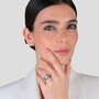 Casa Padrino Ring Trio Rechteckig Bergkristall aus Silber und Gold