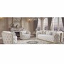 Casa Padrino Luxus Chesterfield Schlafsofa Wei� / Gold 230 cm - Wohnzimmer M�bel