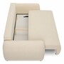 Casa Padrino Schlafsofa Creme 250 cm - Ausklappbares Wohnzimmer Sofa mit Kissen