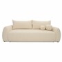 Casa Padrino Schlafsofa Creme 250 cm - Ausklappbares Wohnzimmer Sofa mit Kissen