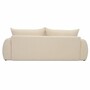 Casa Padrino Schlafsofa Creme 250 cm - Ausklappbares Wohnzimmer Sofa mit Kissen