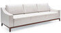 Casa Padrino Luxus Sofa Wei� / Dunkelbraun 225 x 100 x H. 77 cm - Wohnzimmer Sofa mit Schlaffunktion - Wohnzimmer M�bel - Luxus M�bel - Luxus Interior 