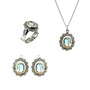 Casa Padrino Set Blau Markasit aus Silber und Gold