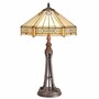 Casa Padrino Tiffany Tischleuchte Beige / Schwarz / Bronze H. 67 cm - Tiffany Leuchten 