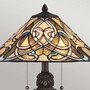 Casa Padrino Tiffany Tischleuchte Bunt / Bronze H. 49,5 cm - Tiffany Leuchten