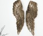 Casa Padrino Metall Engelsfl�gel Antik Silber / Bronze 20 x 5 x H. 65 cm - Wanddeko - Deko Accessoires