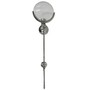 Casa Padrino Wandleuchte Silber 22 x 15 x H. 76 cm - Wandleuchte mit gerippter Glasscheibe 