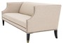 Casa Padrino Luxus Sofa Sandfarben / Schwarz / Antik Messingfarben 210 x 80 x H. 75 cm - Wohnzimmerm�bel