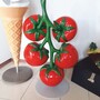 Casa Padrino XXL Deko Tomaten am Stengel mit St�nder Rot / Gr�n / Grau H. 100 cm