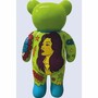Casa Padrino XXL Deko Skulptur Teddyb�r Gr�n / Bunt H. 142 cm - Gro�e Deko Figur