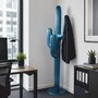 Casa Padrino XXL Deko Kaktus Blau Metallic H. 195 cm - Garderobenst�nder - Deko Accessoires