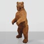 Casa Padrino XXL Garten Skulptur B�r Rost H. 190 cm - Abstrakte Deko Figur