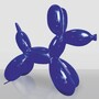 Casa Padrino XXL Deko Skulptur Ballon Hund Blau 210 cm - Riesige Garten Figur 