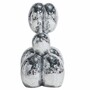 Casa Padrino Deko Skulptur Ballon Hund Silber 130 cm - Gro�e Deko Figur