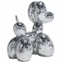 Casa Padrino Deko Skulptur Ballon Hund Silber 130 cm - Gro�e Deko Figur