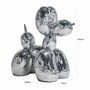 Casa Padrino Deko Skulptur Ballon Hund Silber 130 cm - Gro�e Deko Figur