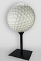 Casa Padrino XXL Deko Golfball mit Abschlag Wei� / Schwarz  140 cm
