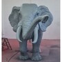 Casa Padrino XXL Deko Skulptur Elefant Grau 410 cm - Riesige Garten Deko Figur 