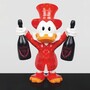 Casa Padrino Deko Figur Ente Rot / Wei� / Schwarz H. 45 cm - Deko Skulptur