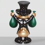 Casa Padrino XXL Deko Skulptur Ente Schwarz / Gold / Gr�n H. 170 cm - Gro�e Deko Figur
