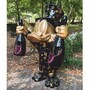 Casa Padrino XXL Deko Skulptur Ente Schwarz / Gold H. 170 cm - XXL Deko Figur - Garten Skulptur - Garten Figur