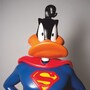 Casa Padrino XXL Deko Skulptur Ente Bunt H. 160 cm - Gro�e Deko Figur