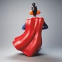 Casa Padrino XXL Deko Skulptur Ente Bunt H. 160 cm - Gro�e Deko Figur