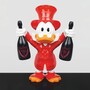 Casa Padrino XXL Deko Skulptur Ente Rot / Wei� / Schwarz H. 170 cm - Gro�e Deko Figur