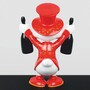 Casa Padrino XXL Deko Skulptur Ente Rot / Wei� / Schwarz H. 170 cm - Gro�e Deko Figur