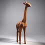 Casa Padrino Garten Deko Skulptur Giraffe Rost H. 200 cm - Abstrakte Garten Deko Figur - Abstrakte Garten Skulpturen