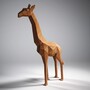 Casa Padrino Garten Deko Skulptur Giraffe Rost H. 200 cm - Abstrakte Garten Deko Figur - Abstrakte Garten Skulpturen
