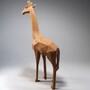 Casa Padrino Garten Deko Skulptur Giraffe Rost H. 200 cm - Abstrakte Garten Deko Figur - Abstrakte Garten Skulpturen