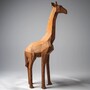 Casa Padrino Garten Deko Skulptur Giraffe Rost H. 200 cm - Abstrakte Garten Deko Figur - Abstrakte Garten Skulpturen