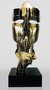 Casa Padrino XXL Deko Skulptur Schwarz / Gold H. 190 cm 