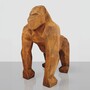 Casa Padrino XXL Deko Skulptur Gorilla Affe Rost H. 128 cm - Groe Deko Figur