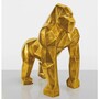 Casa Padrino XXL Deko Skulptur Gorilla Affe Antik Gold H. 128 cm - Deko Figur 