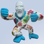 Casa Padrino XXL Deko Skulptur Gorilla Affe Wei� / Bunt 202 x 102 x H. 180 cm