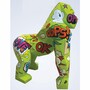 Casa Padrino XXL Deko Skulptur Gorilla Affe Gr�n / Bunt 111 x 77 x H. 131 cm