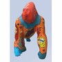 Casa Padrino XXL Deko Skulptur Gorilla Affe Orange / Bunt 160 x 86 x H. 136 cm