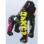 Casa Padrino XXL Deko Skulptur Gorilla Affe Schwarz / Bunt 111 x 77 x H. 131 cm