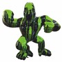 Casa Padrino XXL Deko Skulptur Gorilla Affe Schwarz / Gr�n H. 200 cm - Garten Figur 