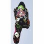 Casa Padrino XXL Deko Skulptur Gorilla Affe Schwarz / Bunt 160 x 86 x H. 136 cm