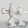 Casa Padrino XXL Deko Skulptur Gorilla Affe Wei� H. 180 cm - Garten Figur 
