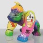 Casa Padrino XXL Deko Skulptur Gorilla Affe Bunt H. 104 cm - XXL Deko Figur