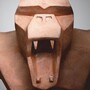 Casa Padrino Deko Skulptur Gorilla mit Fass Rost H. 140 cm - Affen Figur - Gro�e Garten Figur - Gro�e Tierfiguren