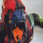 Casa Padrino XXL Deko Skulptur Gorilla mit Fass Schwarz / Bunt H. 190 cm - Gro�e Garten Figur